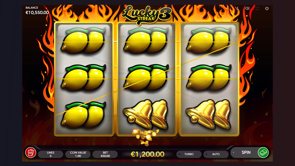 Фруктовый игровой аппарат Lucky Streak 3 в онлайн казино.